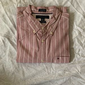 Pink and white long sleeved collared shirt - Business Attire